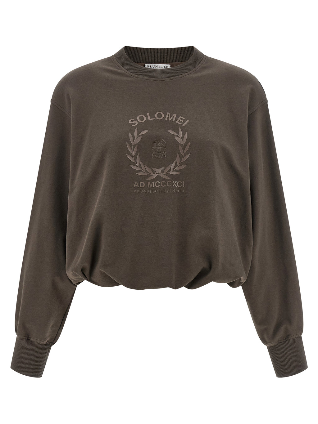 Brunello Cucinelli Brown Cotton Sweatshirt