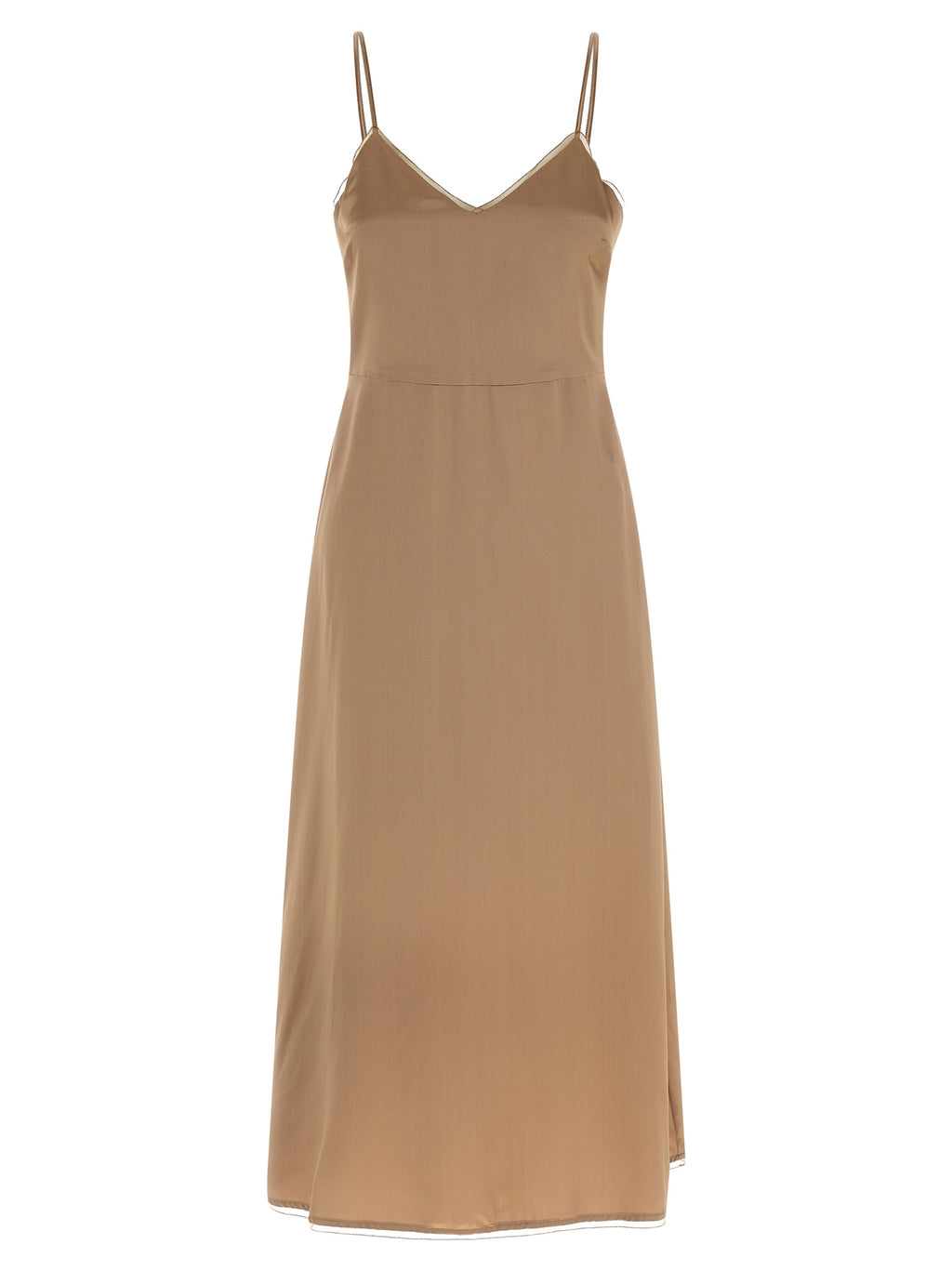 Fabiana Filippi Beige Viscose Midi Dress