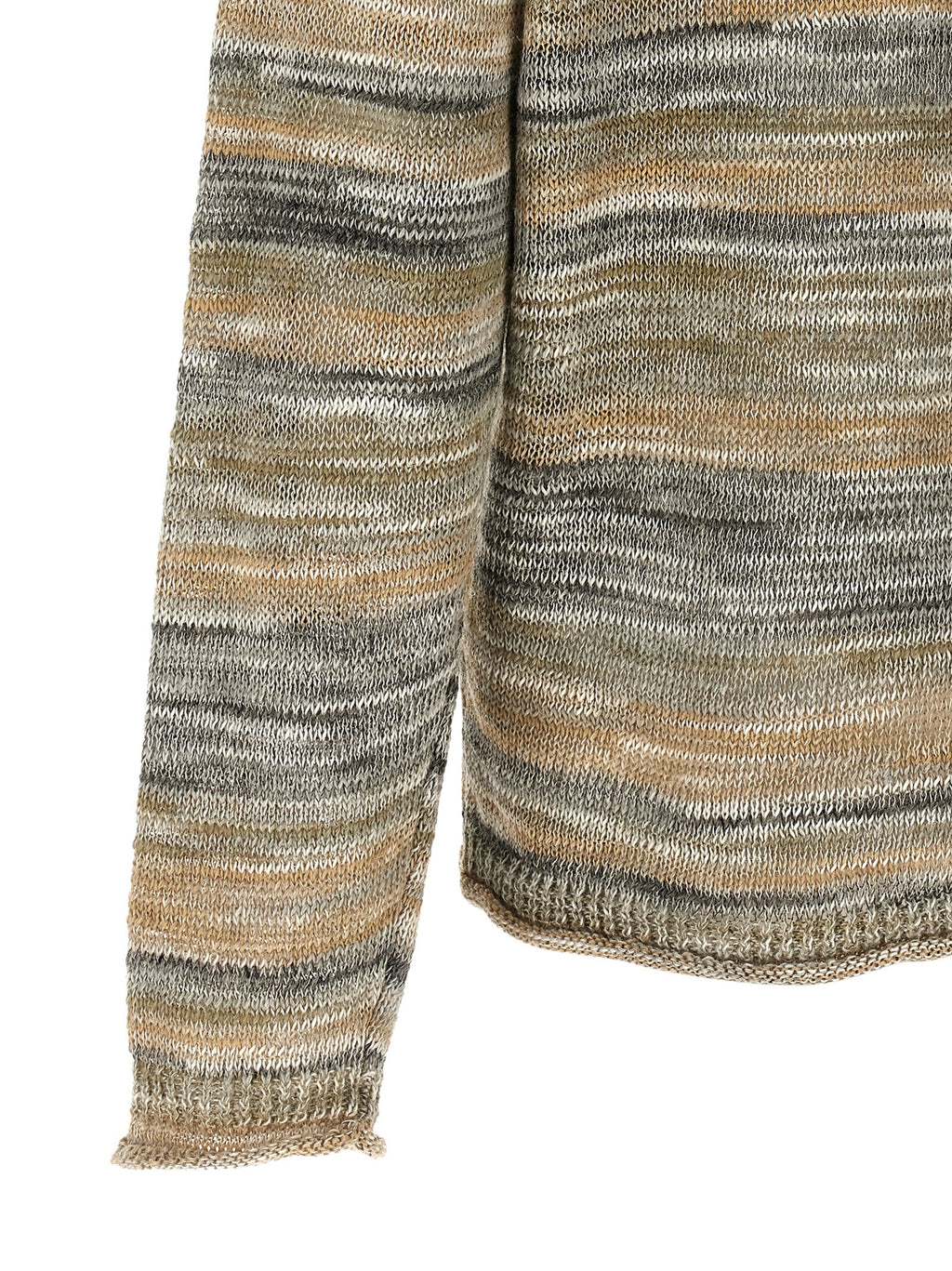 Roberto Collina Gray Linen Cardigan