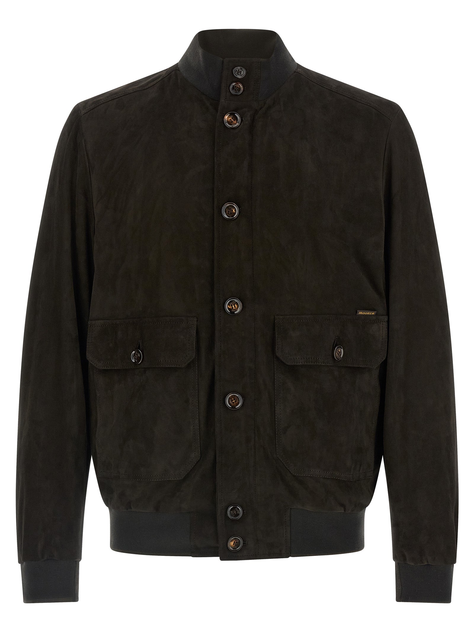 MooRER Brown Lamb Leather Leather Jacket