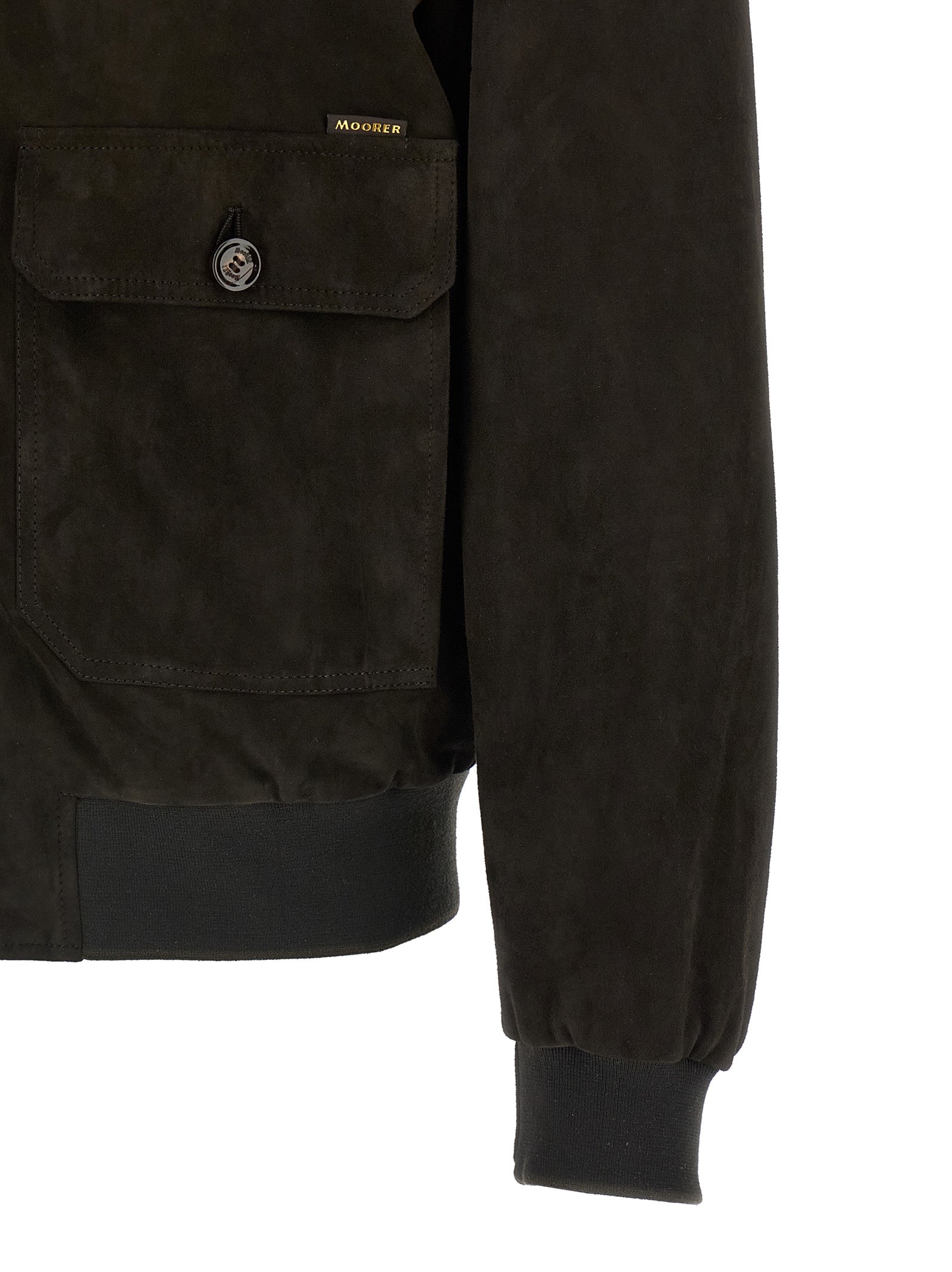 MooRER Brown Lamb Leather Leather Jacket