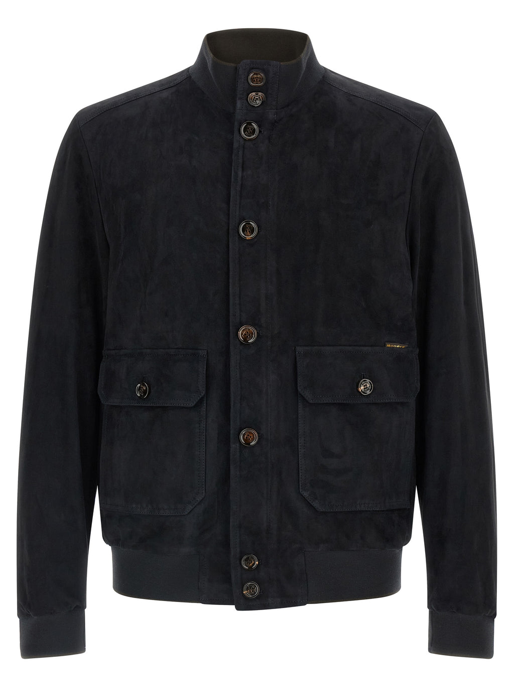 MooRER Blue Lamb Leather Leather Jacket