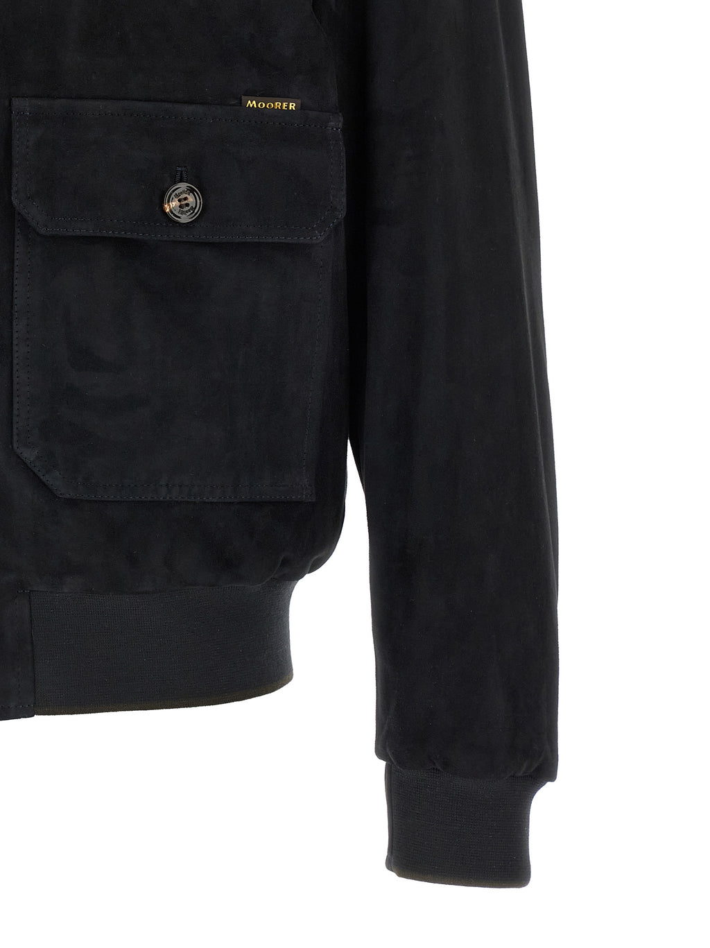 MooRER Blue Lamb Leather Leather Jacket