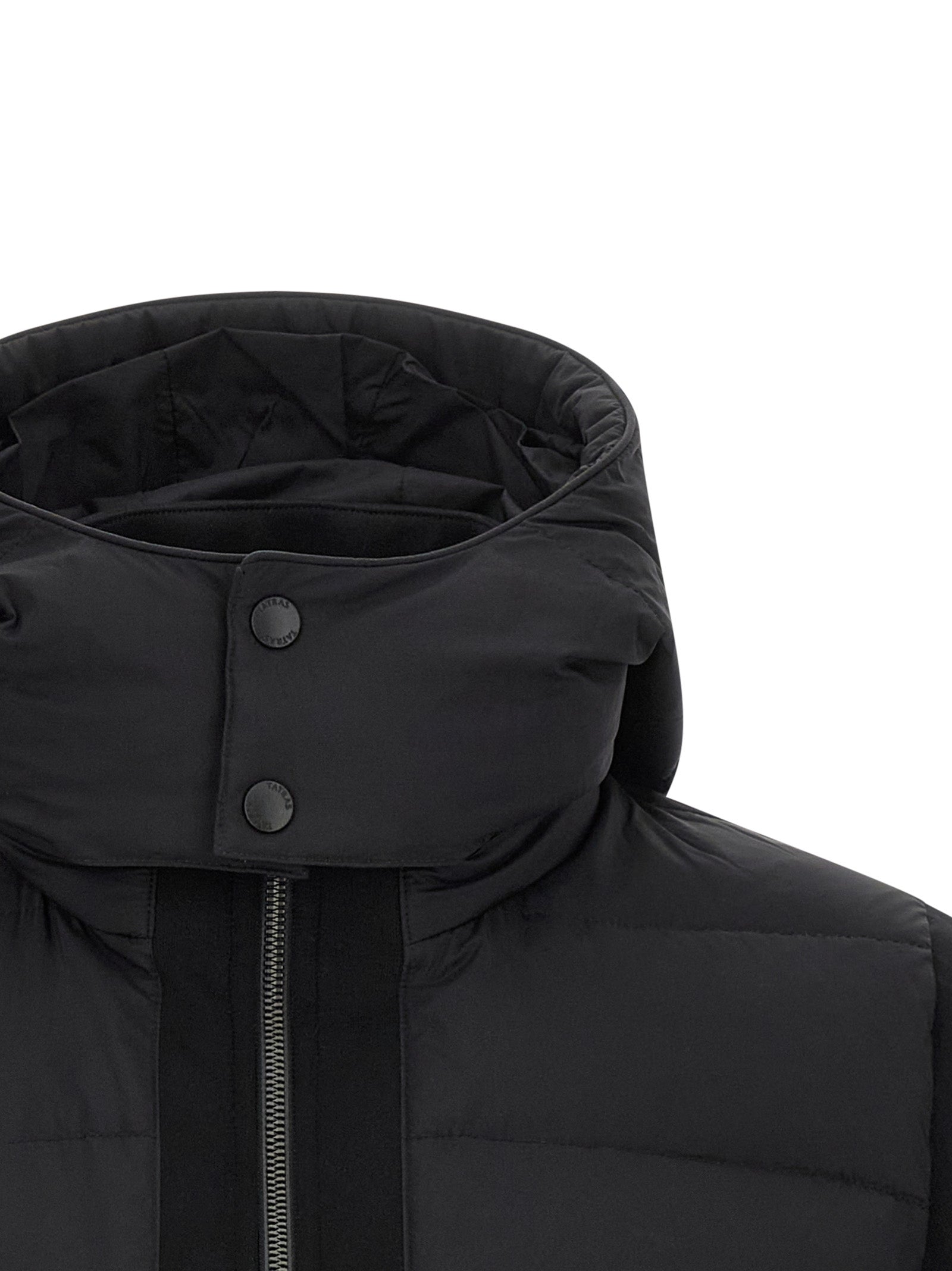 Tatras Black Nylon Full-Length Jacket