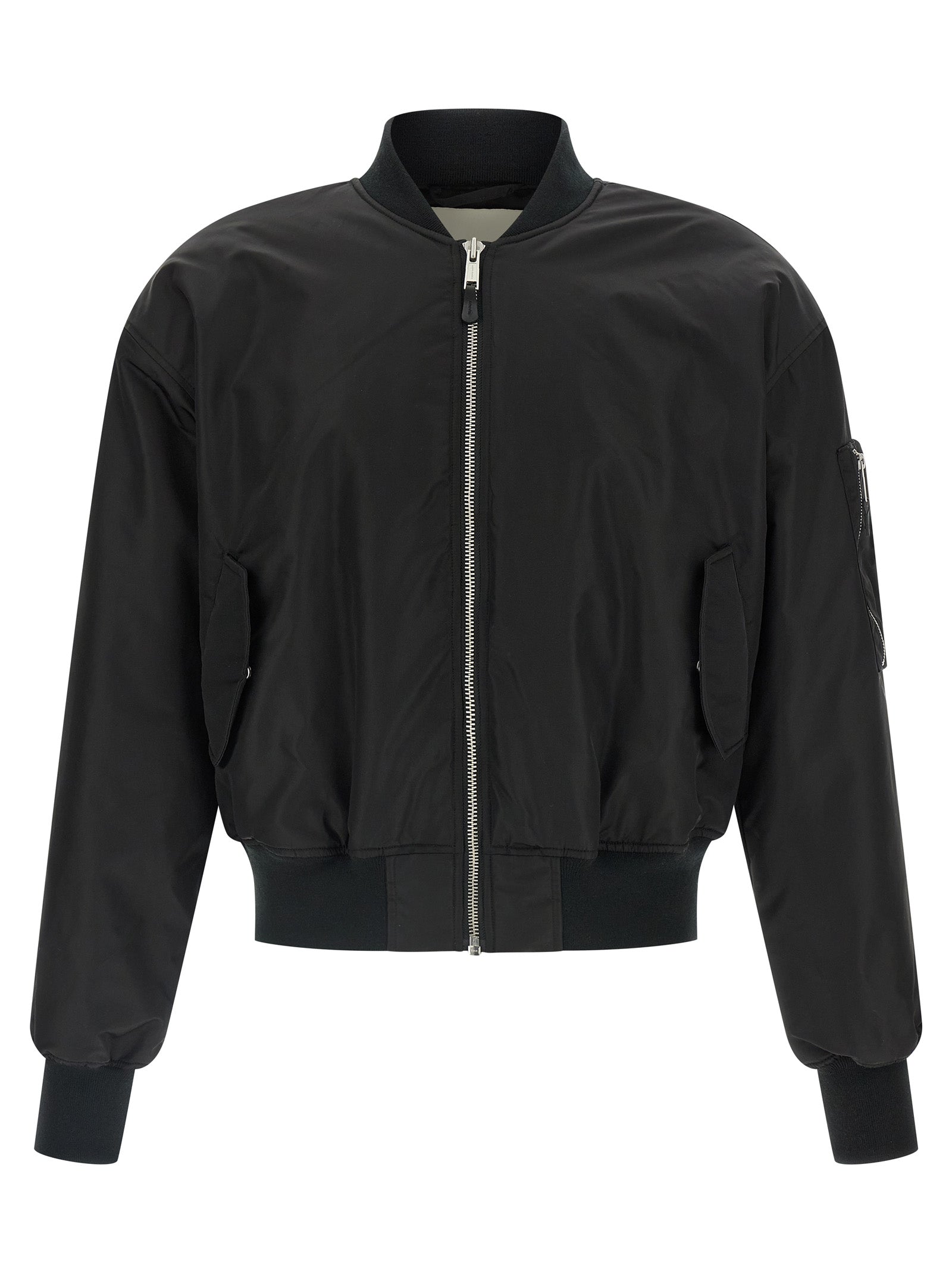 Entire Studios Black Nylon Bomber
