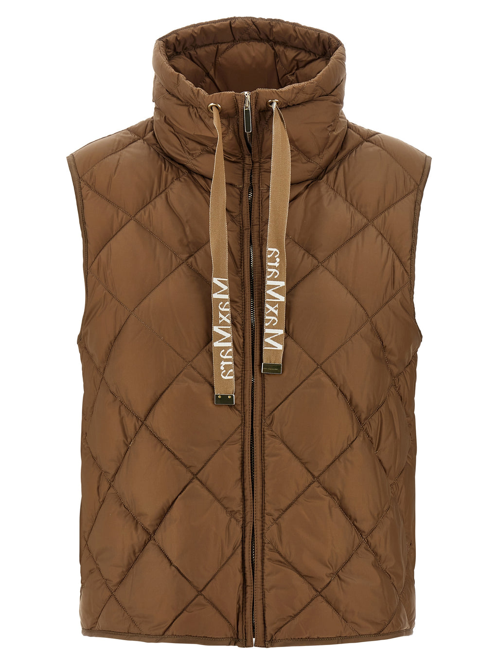 Max Mara Brown Polyamide Sleeveless Jacket