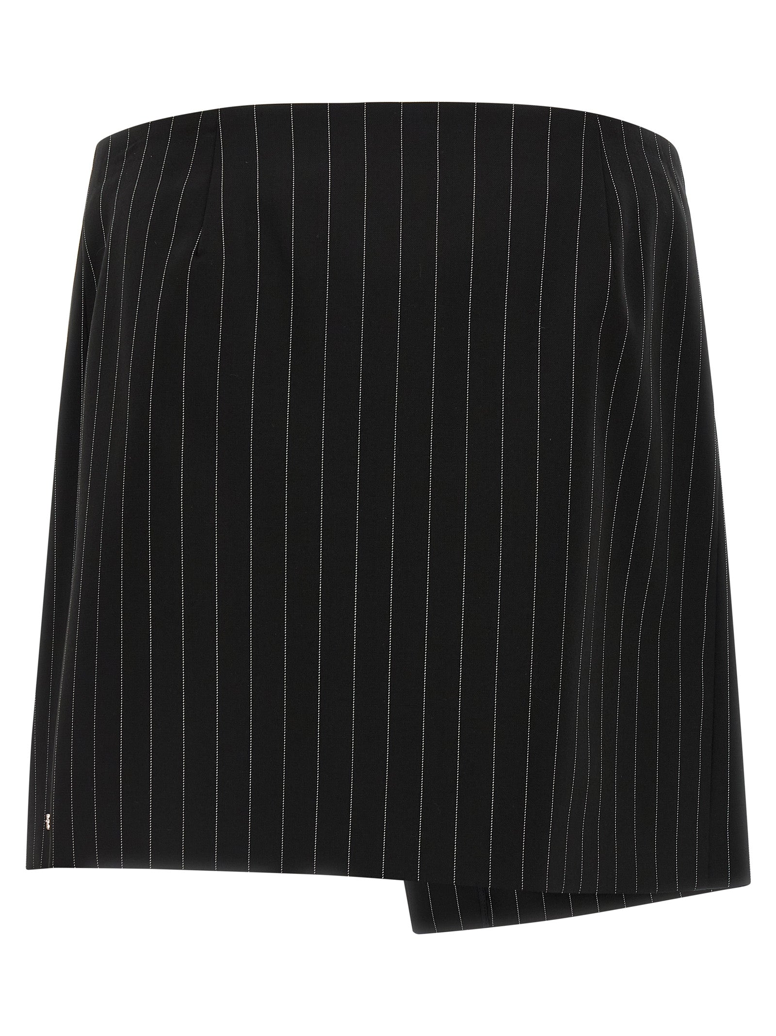 Sportmax Black Virgin Wool Long Skirt