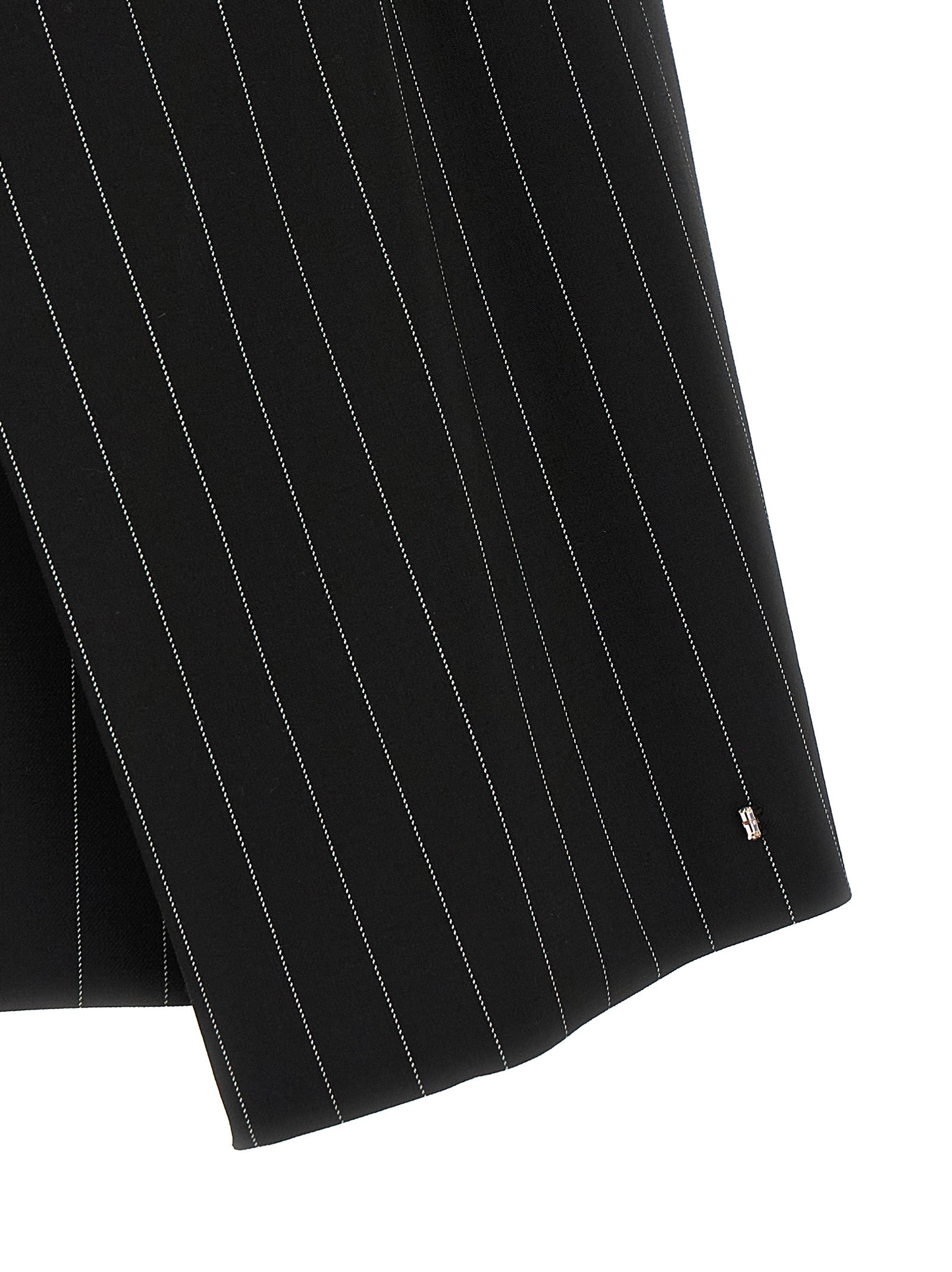 Sportmax Black Virgin Wool Long Skirt