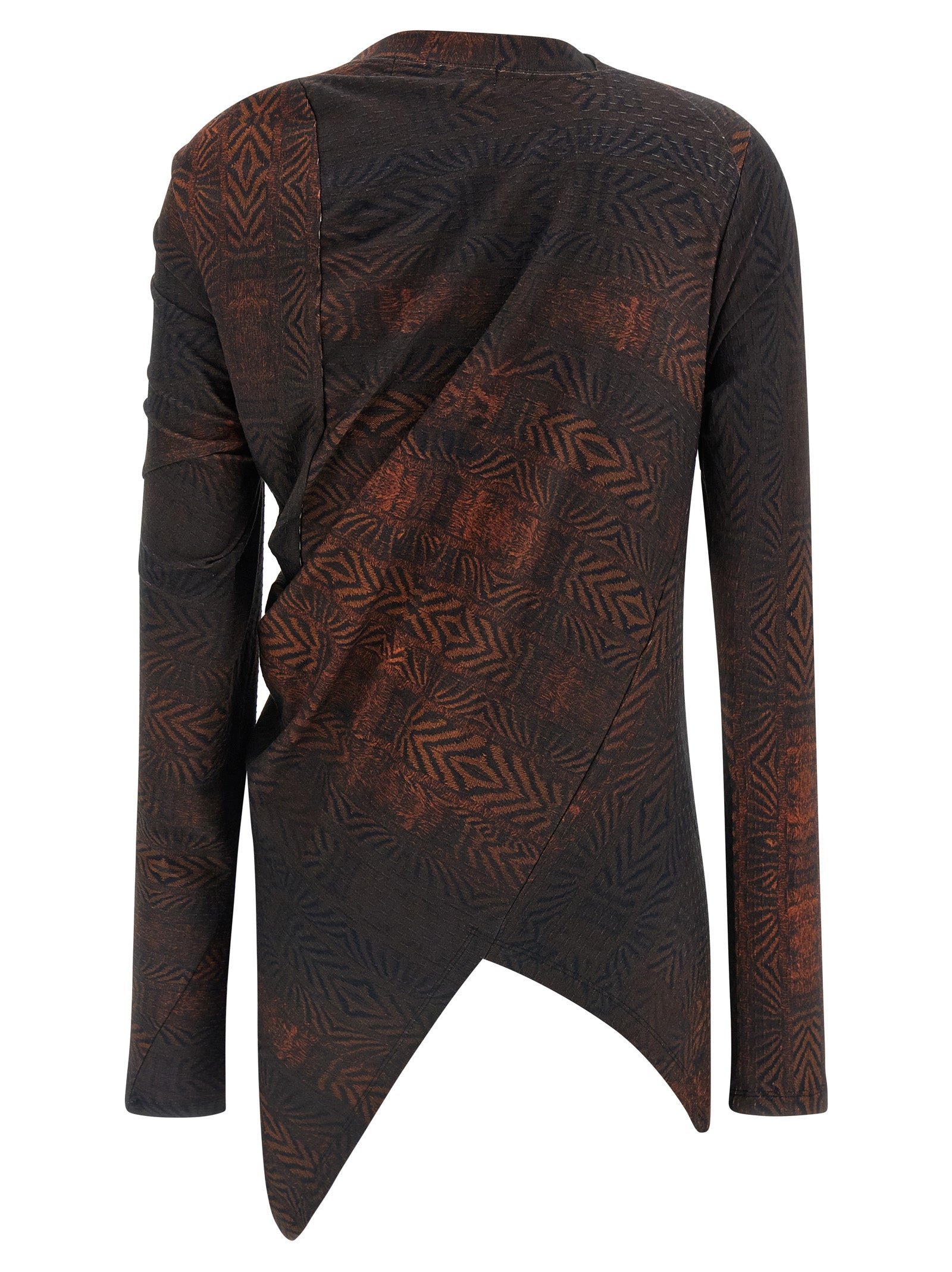 Kiko Kostadinov Brown Cotton Pattern Shirt