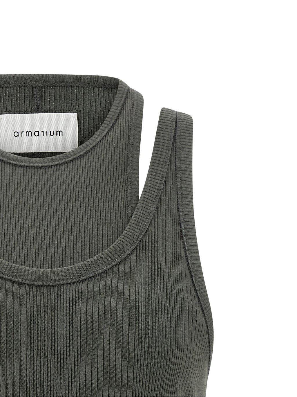 Armarium Gray Cotton Sleeveles T-Shirt