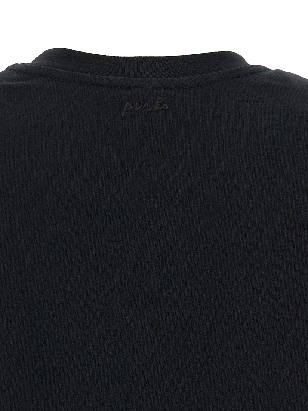 PINKO Black Cotton Sleeveles T-Shirt