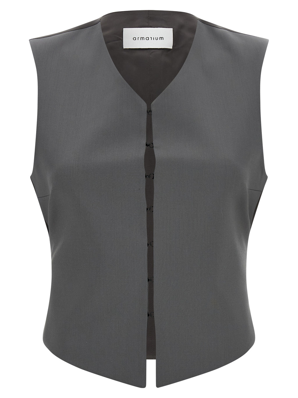 Armarium Gray Virgin Wool Sleeveless Jacket