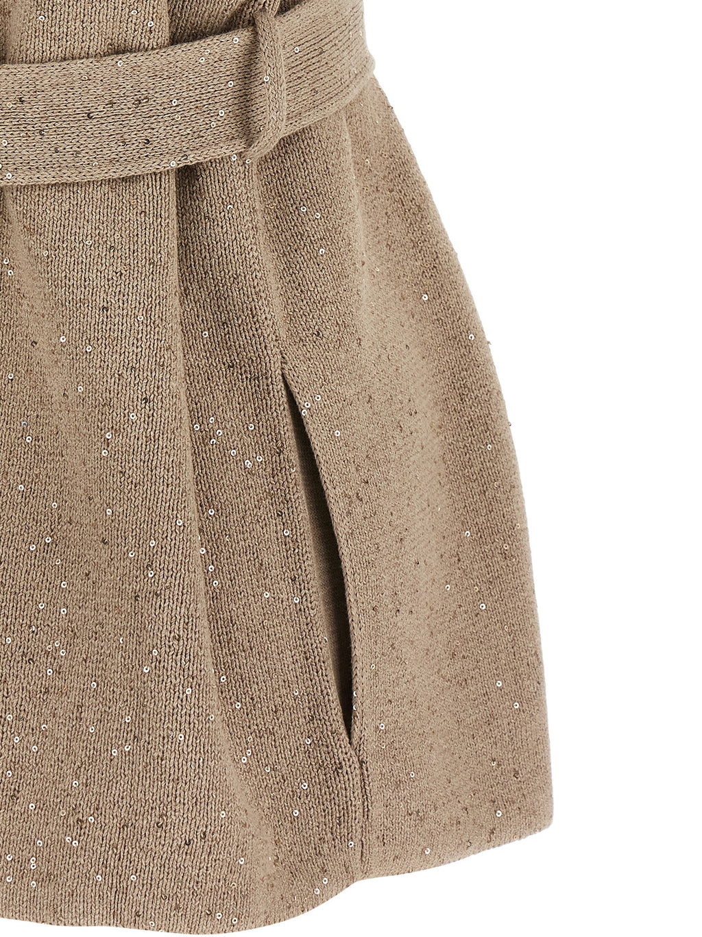 Brunello Cucinelli Beige Cotton Cardigan