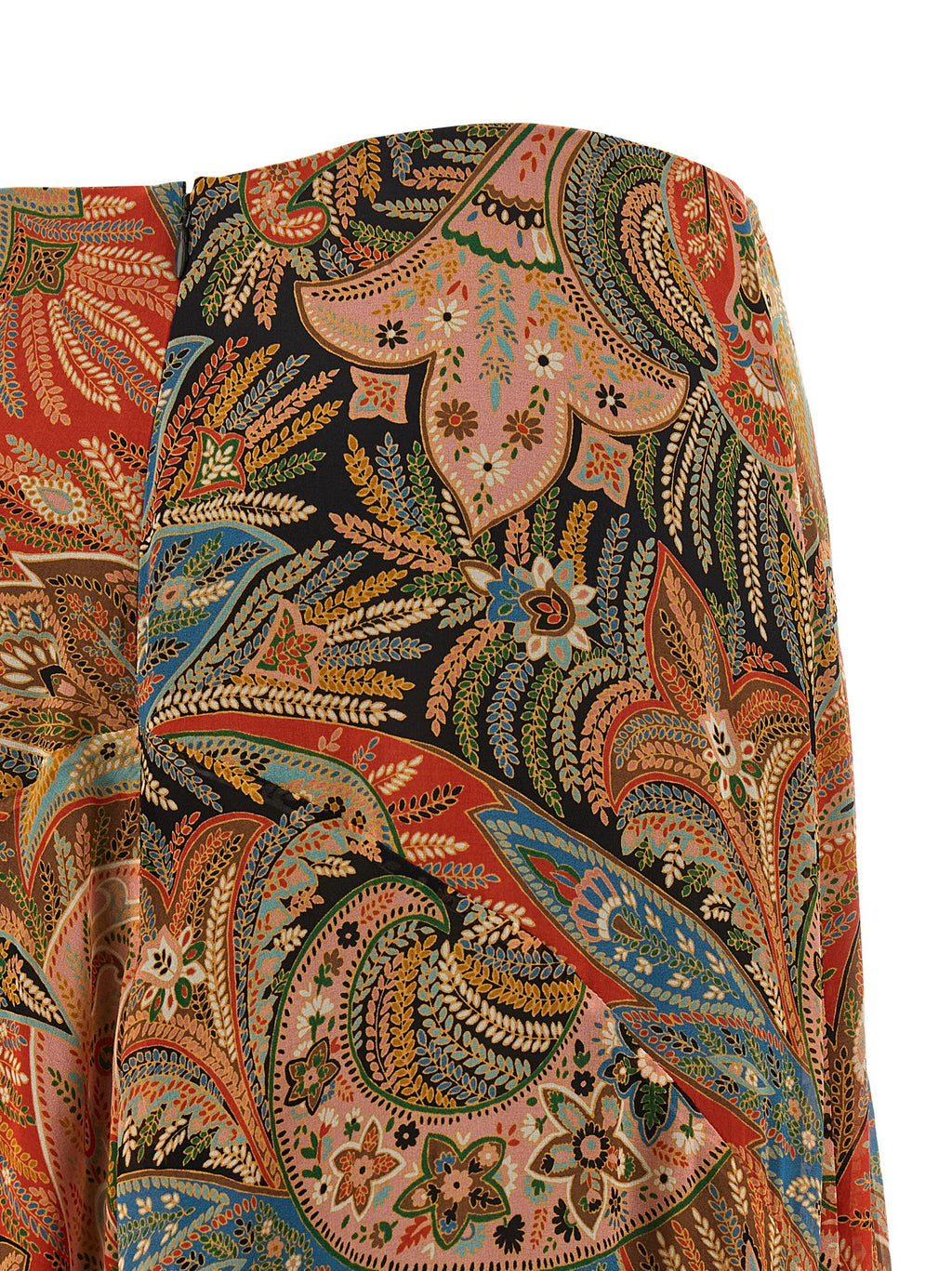 Etro Orange Silk Mini Skirt