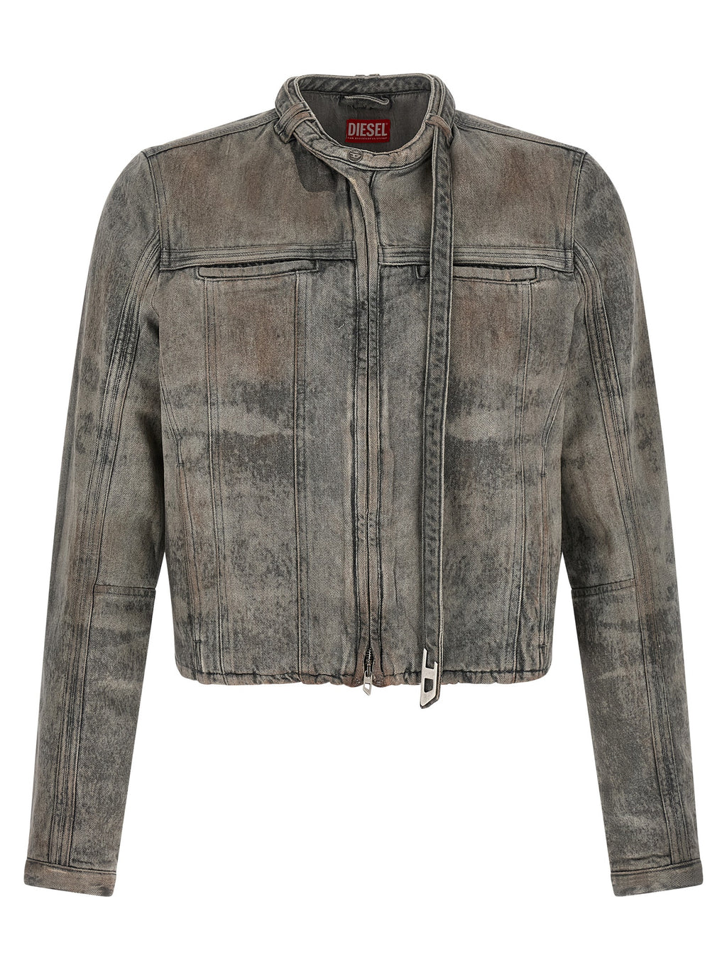 Diesel Gray Cotton Denim Jacket