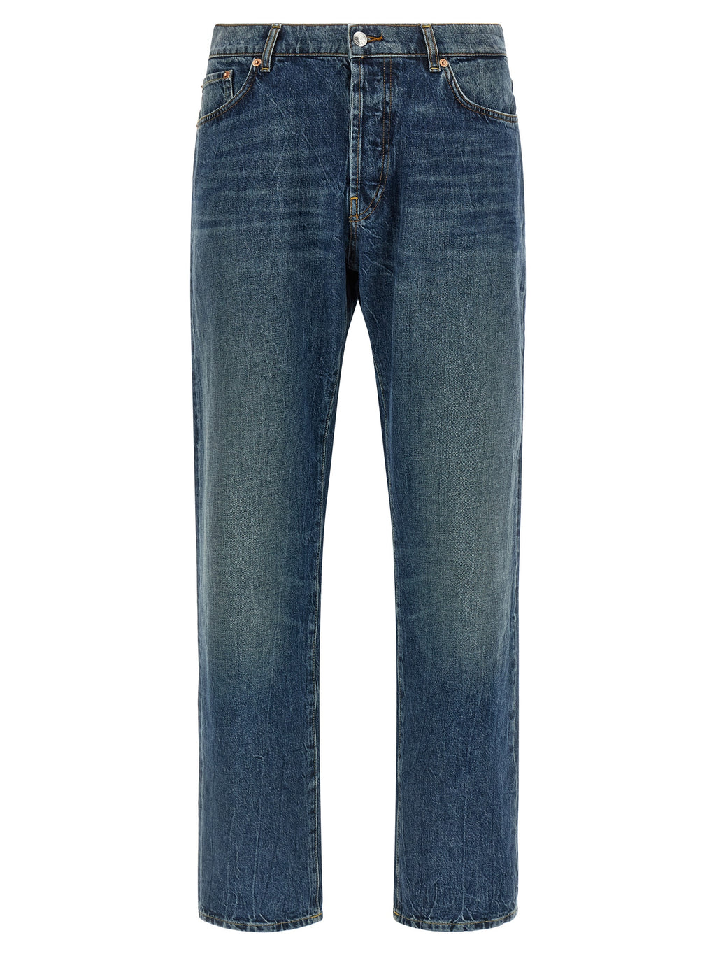 Department 5 Blue Cotton Straight-Leg Jeans