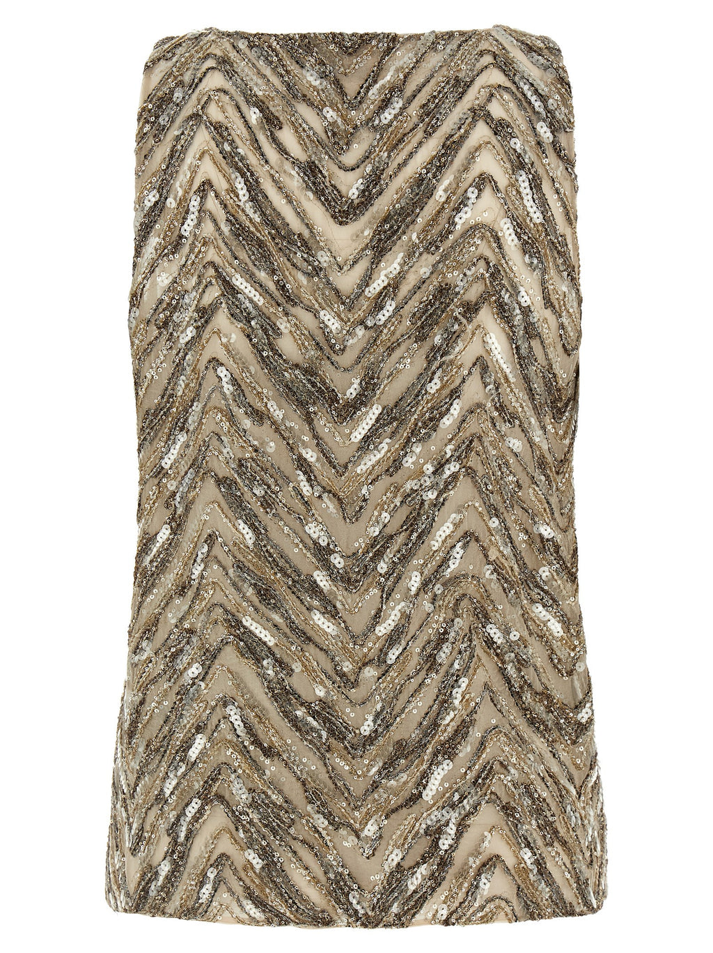 Brunello Cucinelli Beige Silk Tank Tops