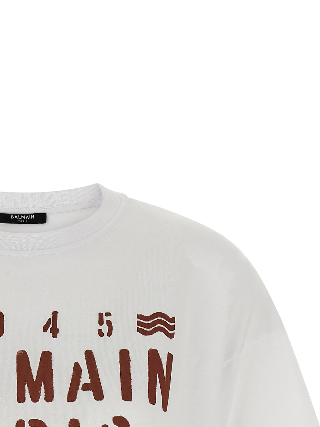 Balmain White T-Shirt detail view