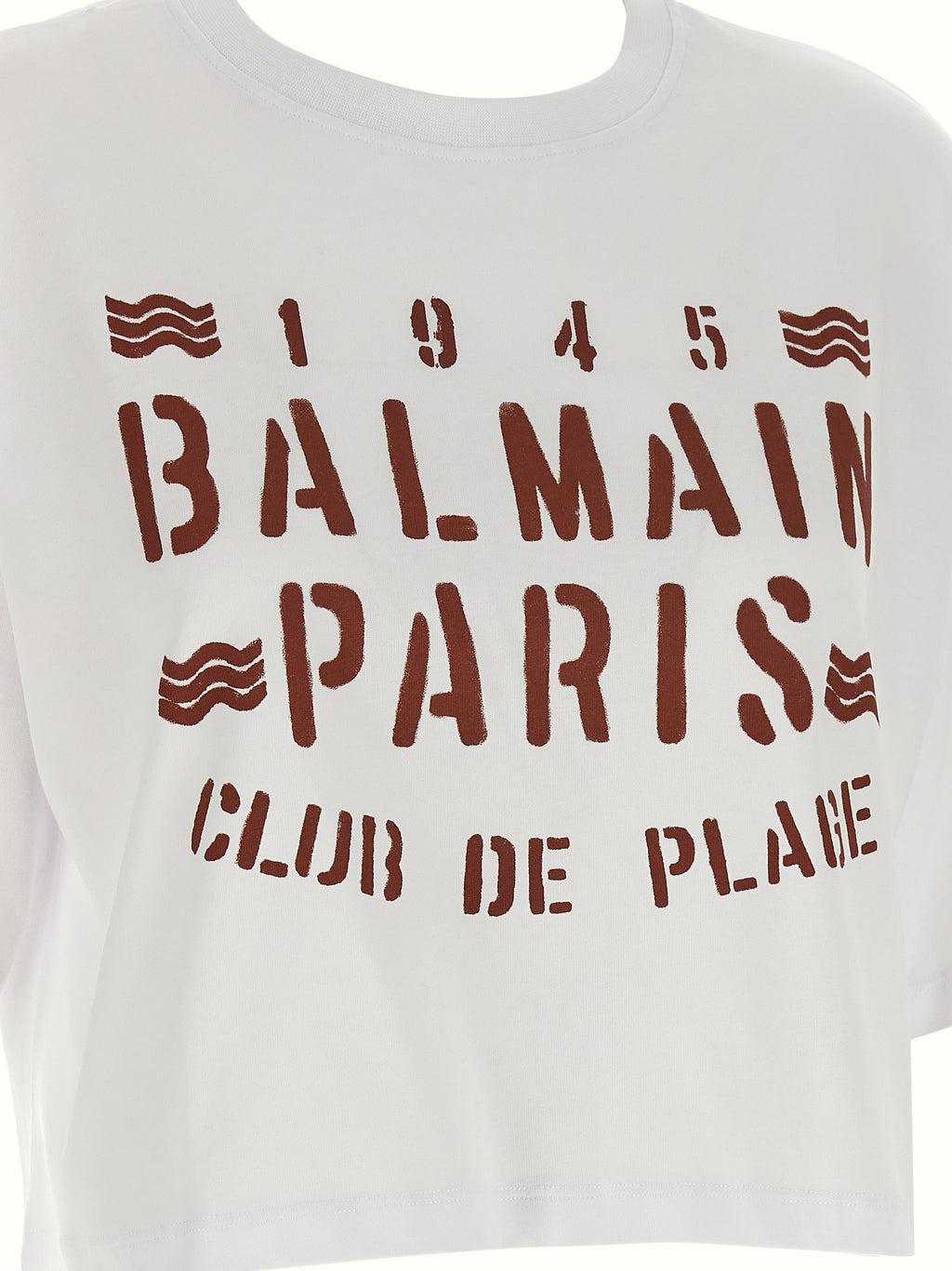 Balmain White T-Shirt side view