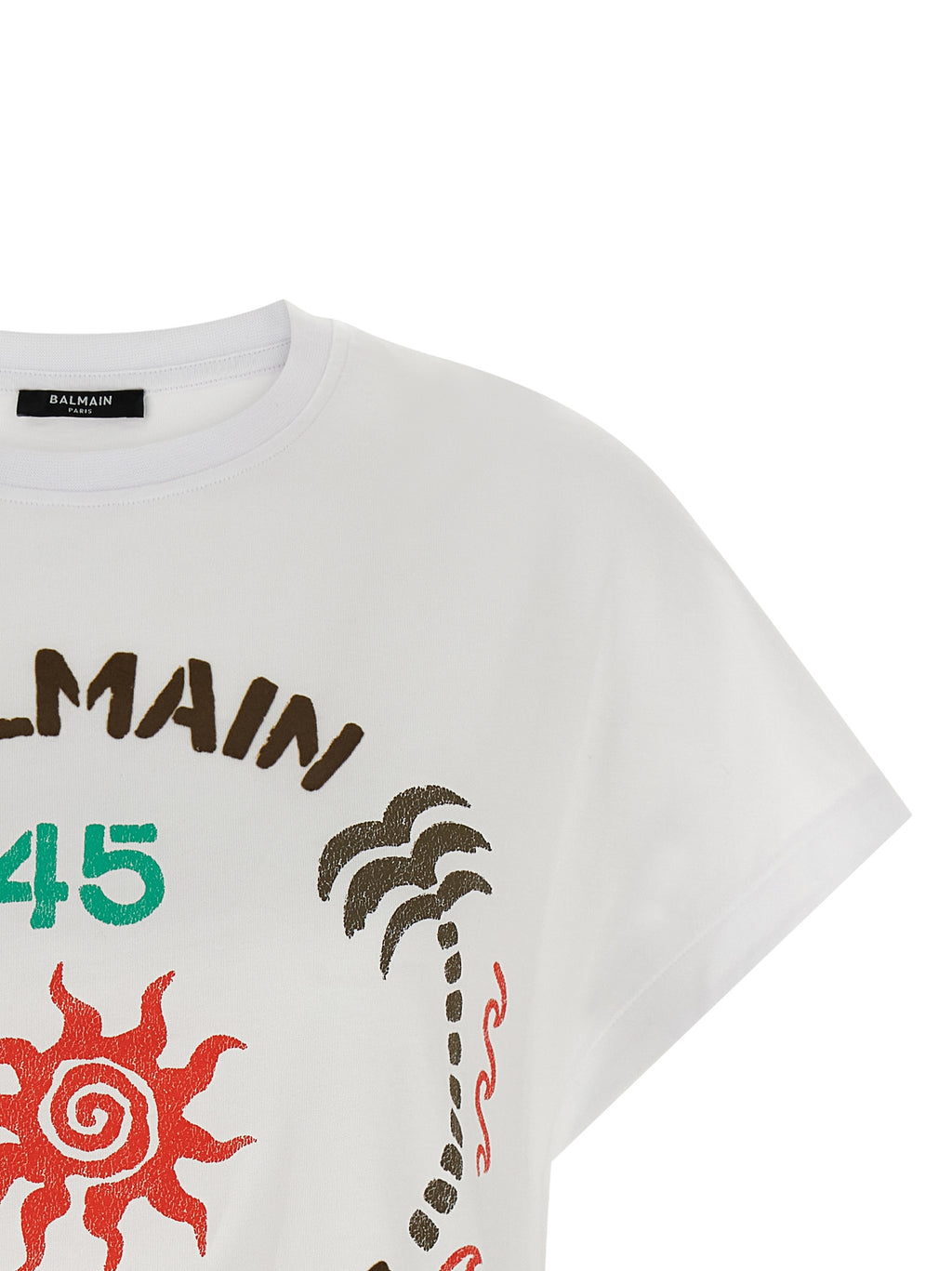 Balmain White T-Shirt detail view