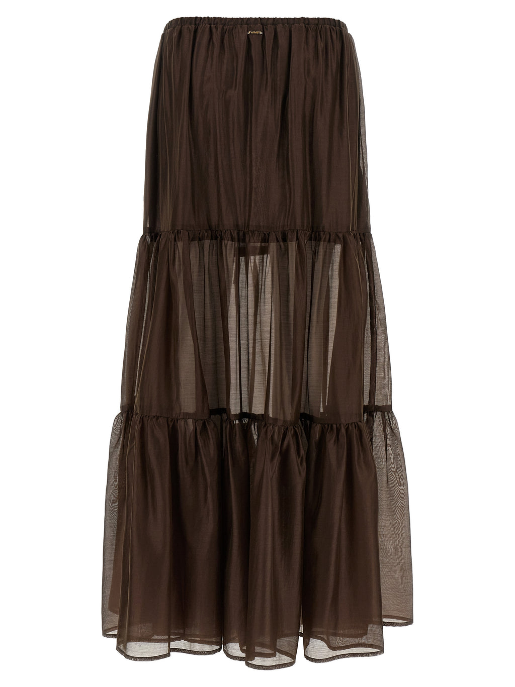 Twinset Brown Lycra Mini Skirt