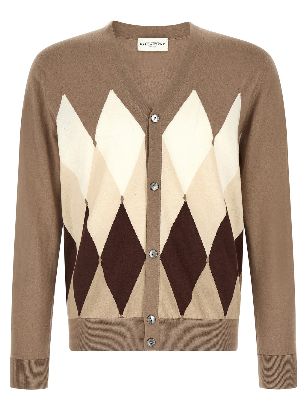 Ballantyne Brown Cotton Cardigan
