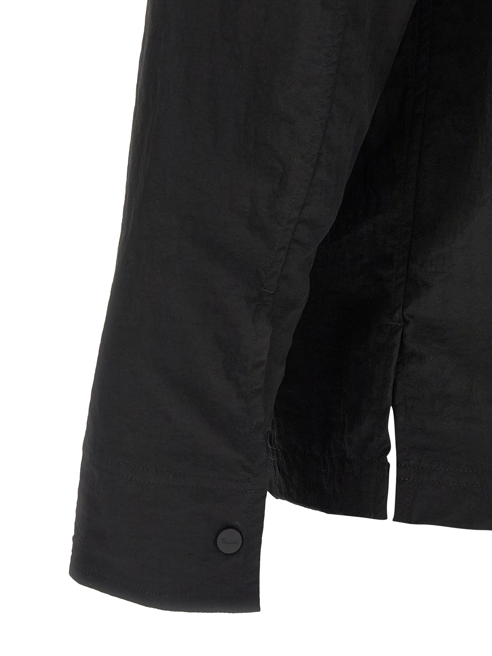 LAMINAR Black Polyamide Full-Length Jacket