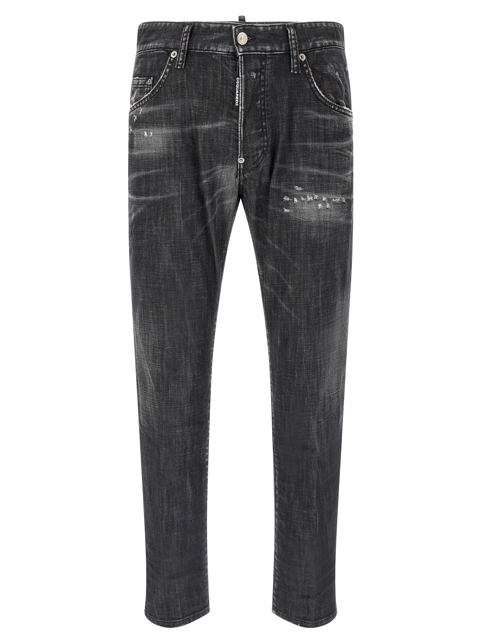 Dsquared² Gray Cotton Relaxed Fit Jeans