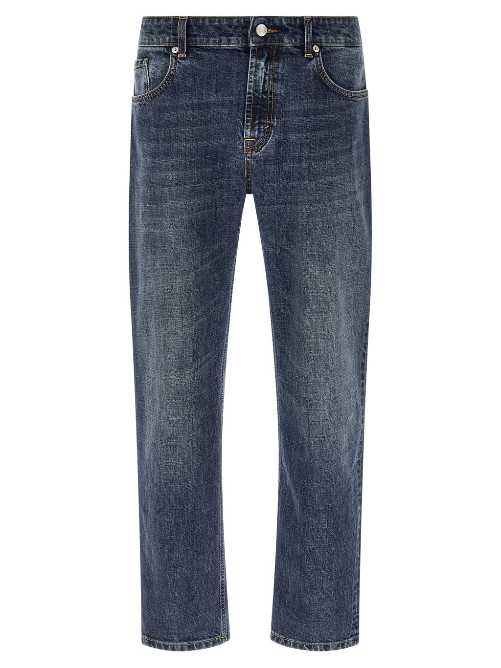 Department 5 Blue Cotton Straight-Leg Jeans