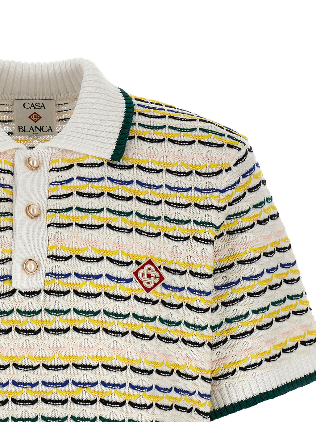 Casablanca Multicolor Cotton Polo Shirt