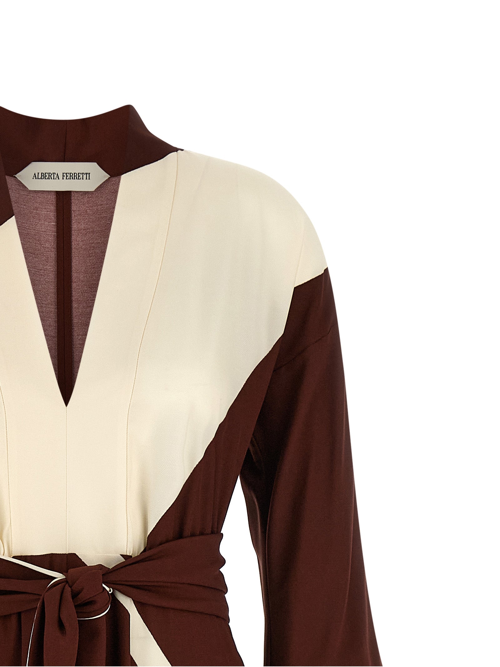 Alberta Ferretti Bordeaux Viscose Long Dress
