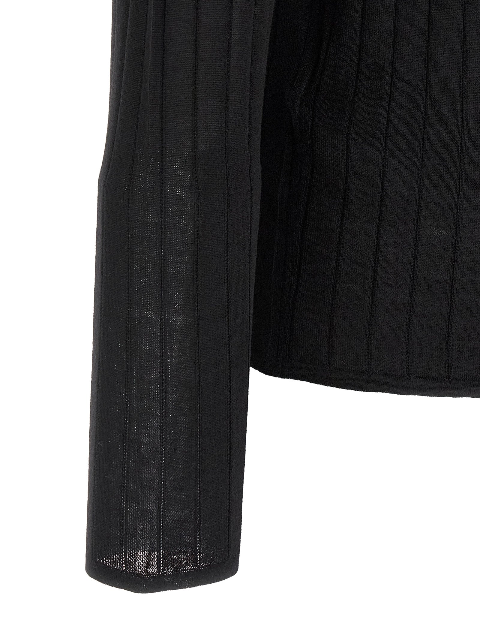 Saint Laurent Black Wool Polo Shirt