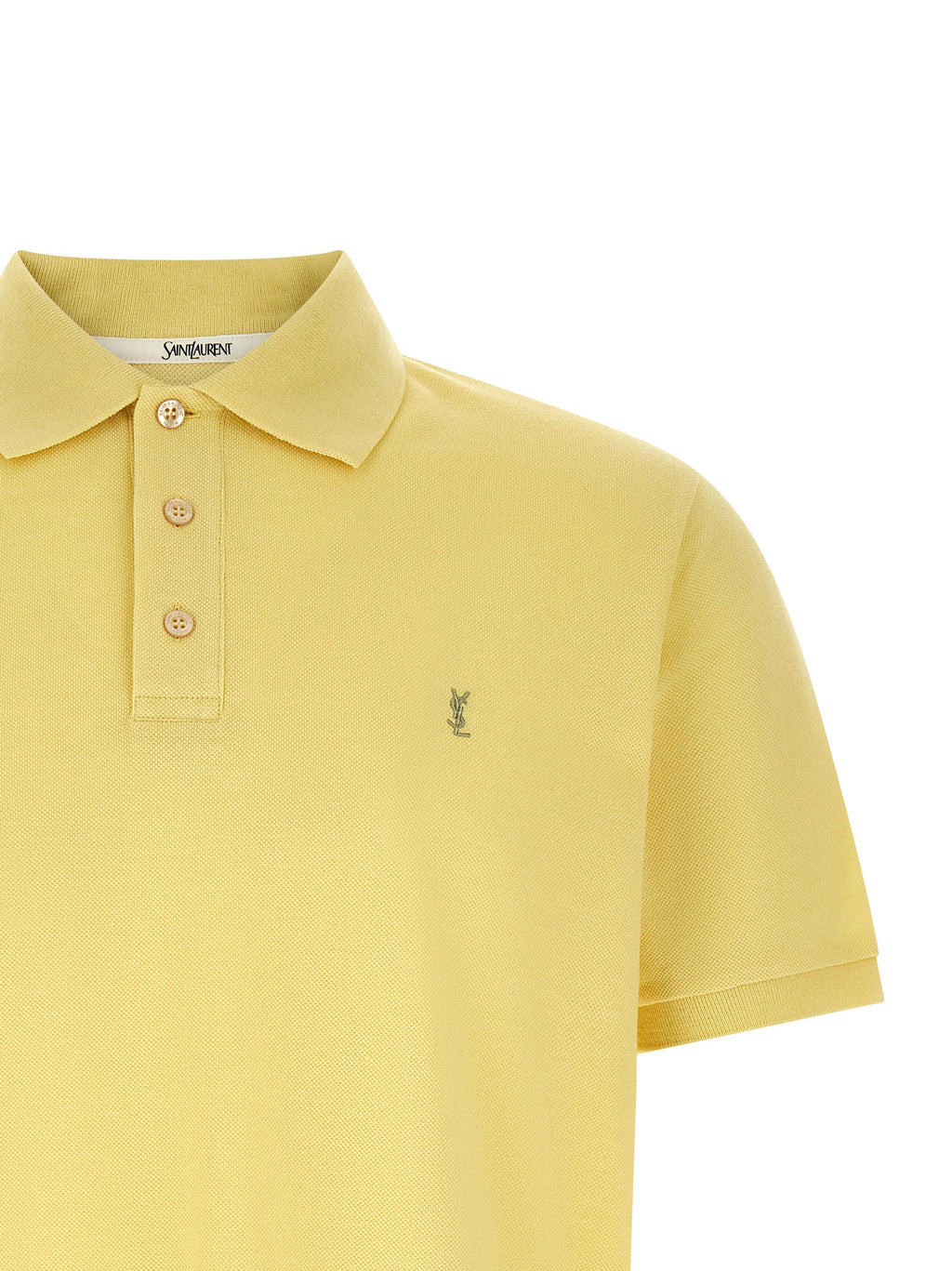Saint Laurent Bicolor Polo Shirt detail view