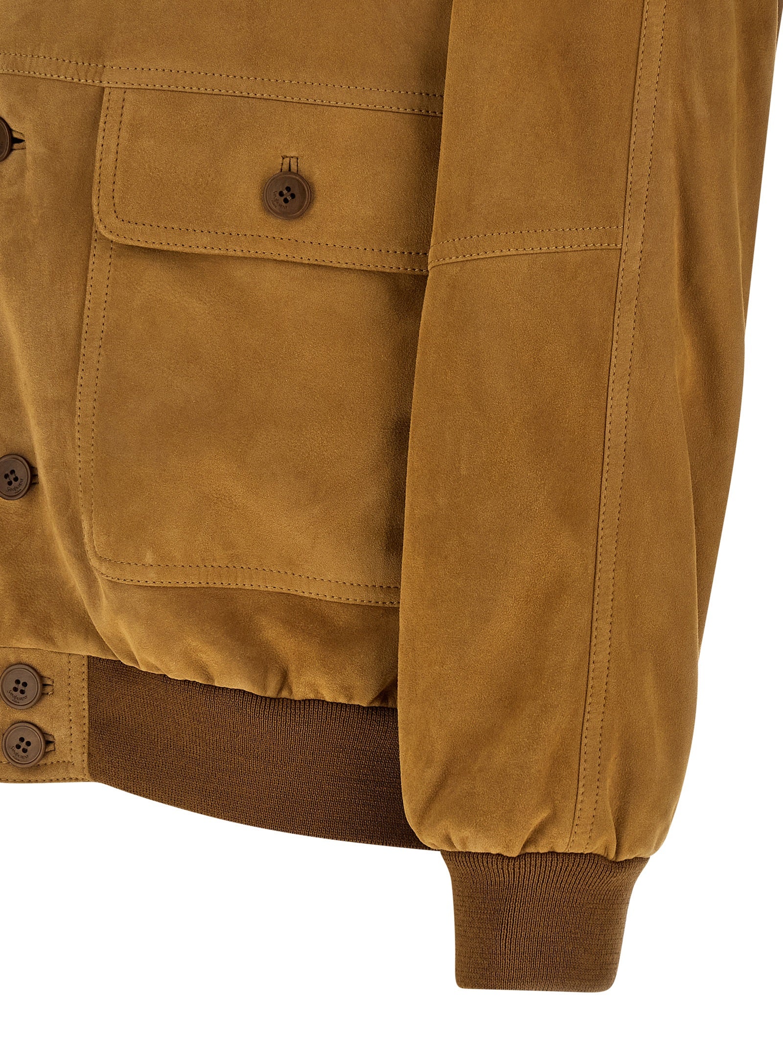 Saint Laurent Brown Jacket side view