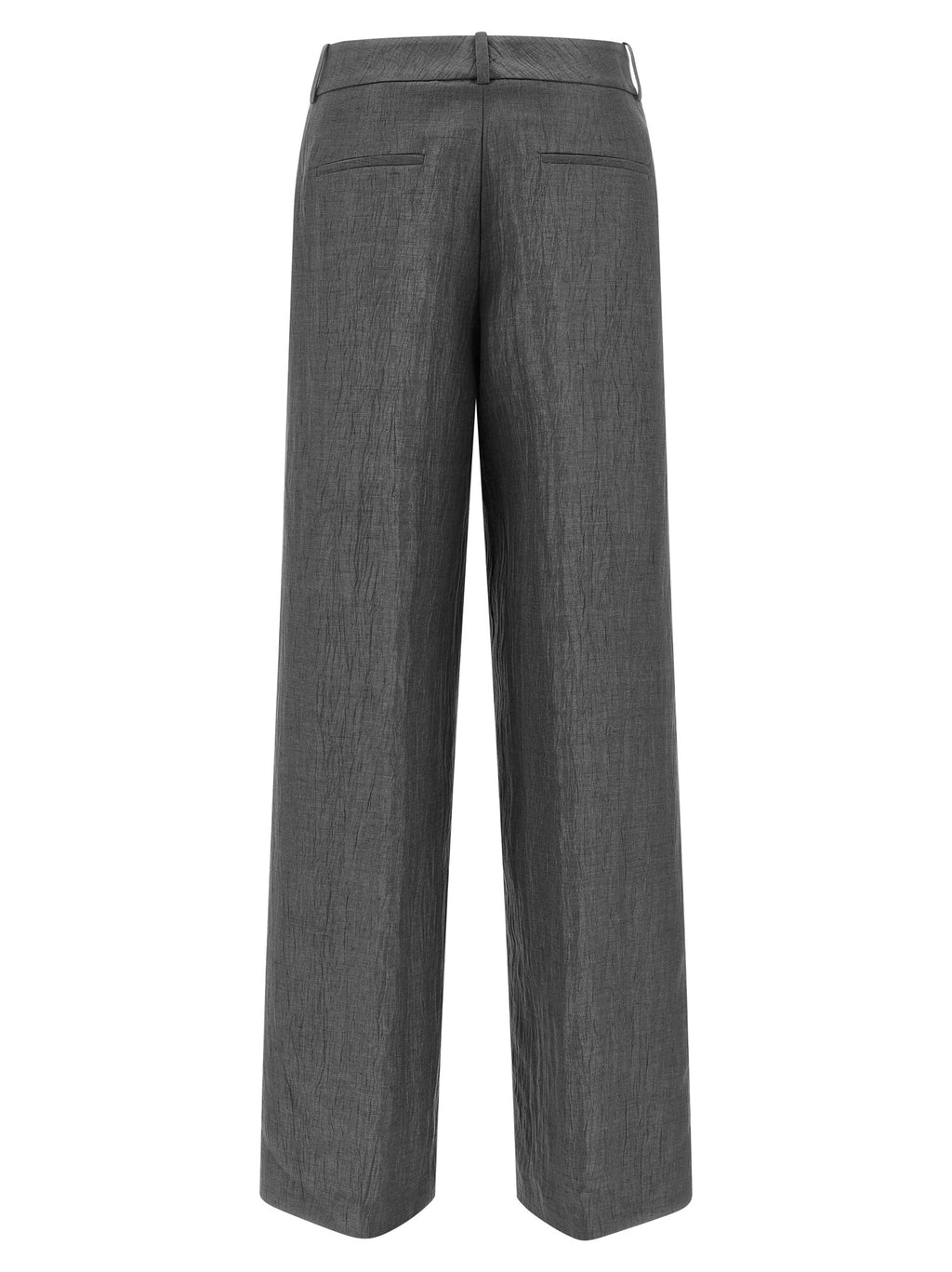 Peserico Gray Linen Casual Pants