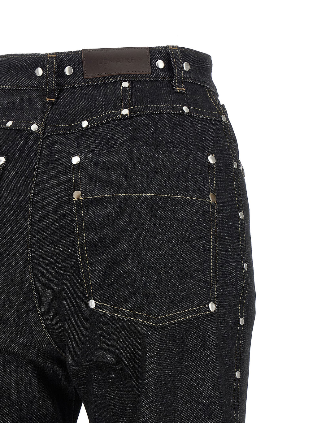 Lemaire Black Cotton High-Waisted Jean