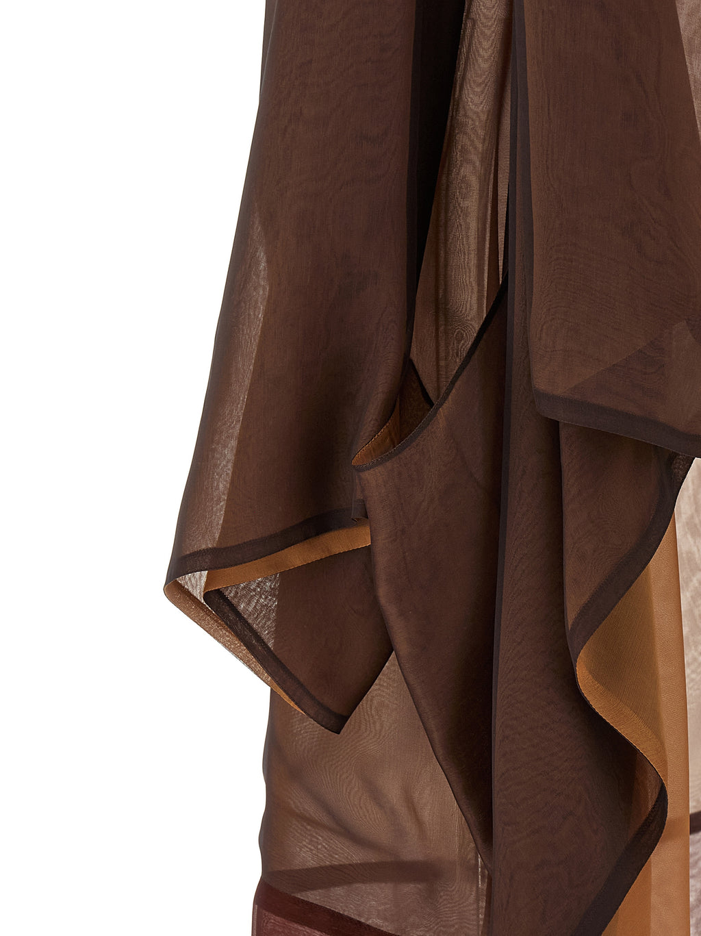 Alberta Ferretti Brown Silk Cardigan