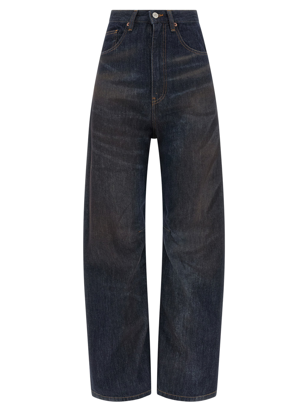 MM6 Maison Margiela Blue Cotton High-Waisted Jean