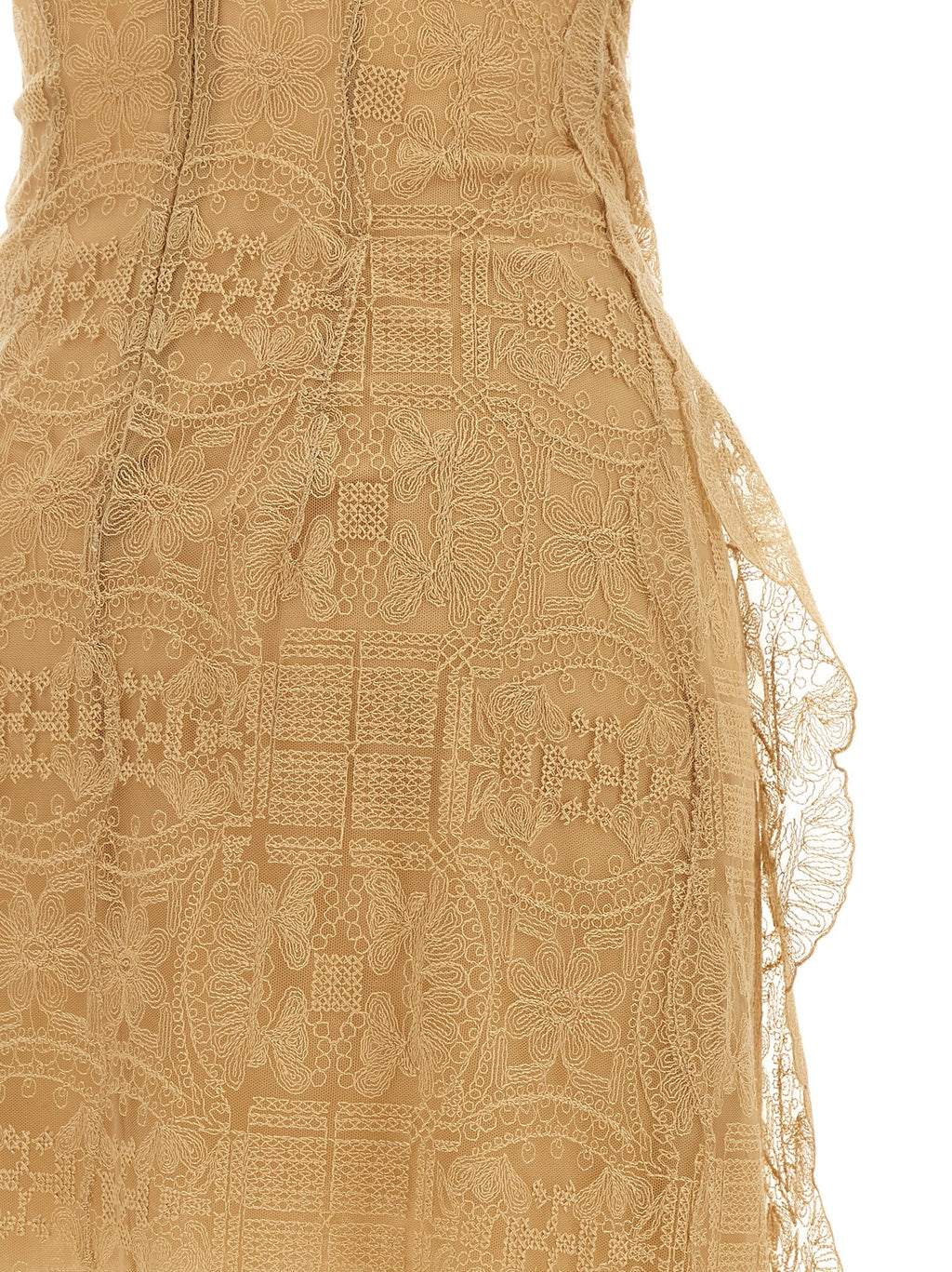 Ermanno Scervino Beige Polyester Long Dress