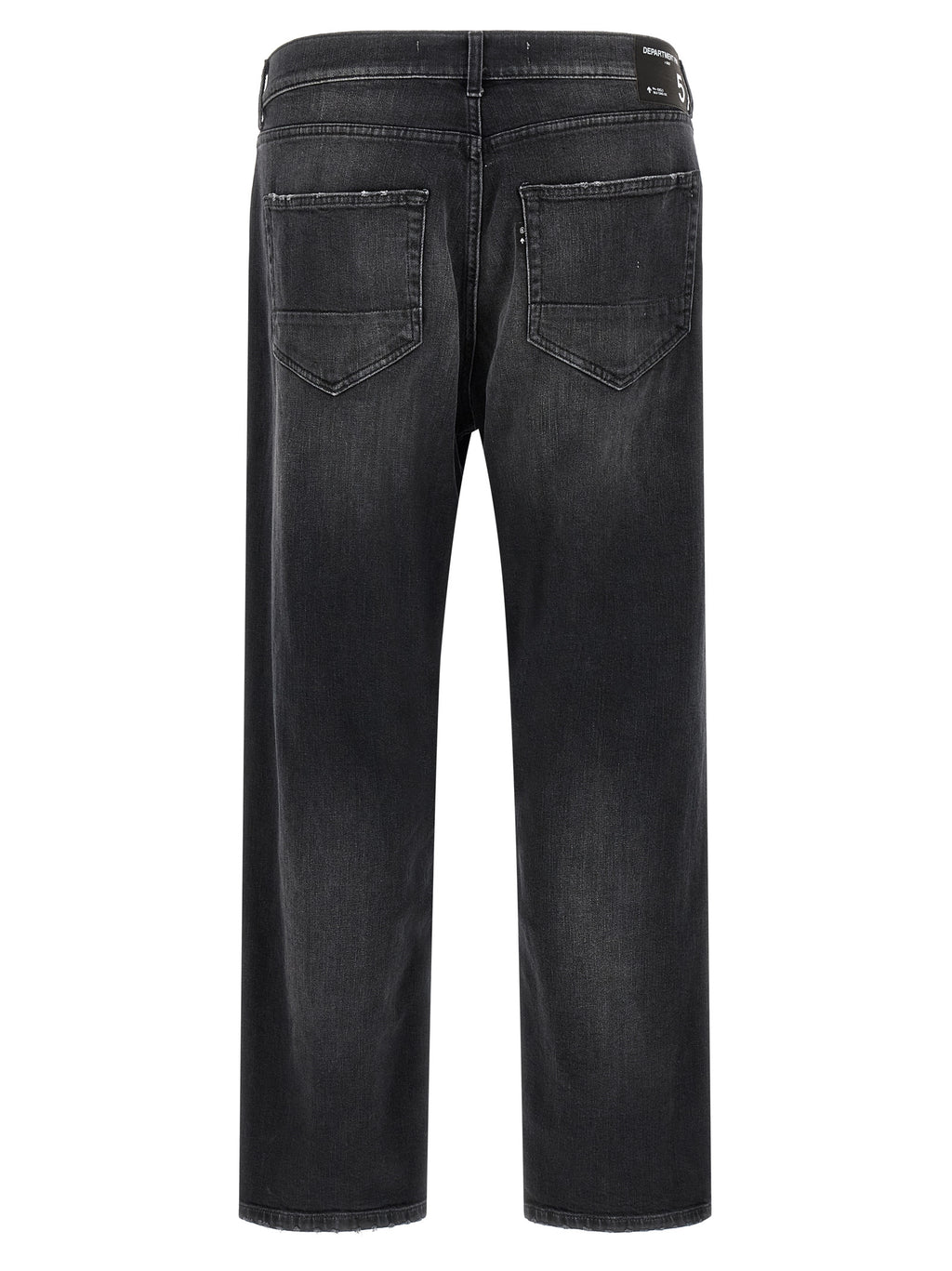 Department 5 Black Cotton Cropped Jeans