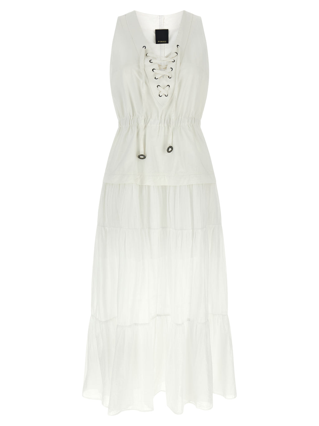 PINKO White Cotton Long Dress