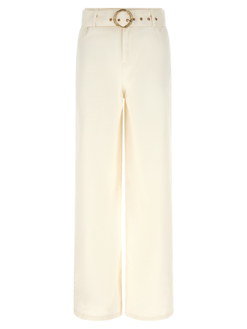 Twinset White Cotton Flared Jeans
