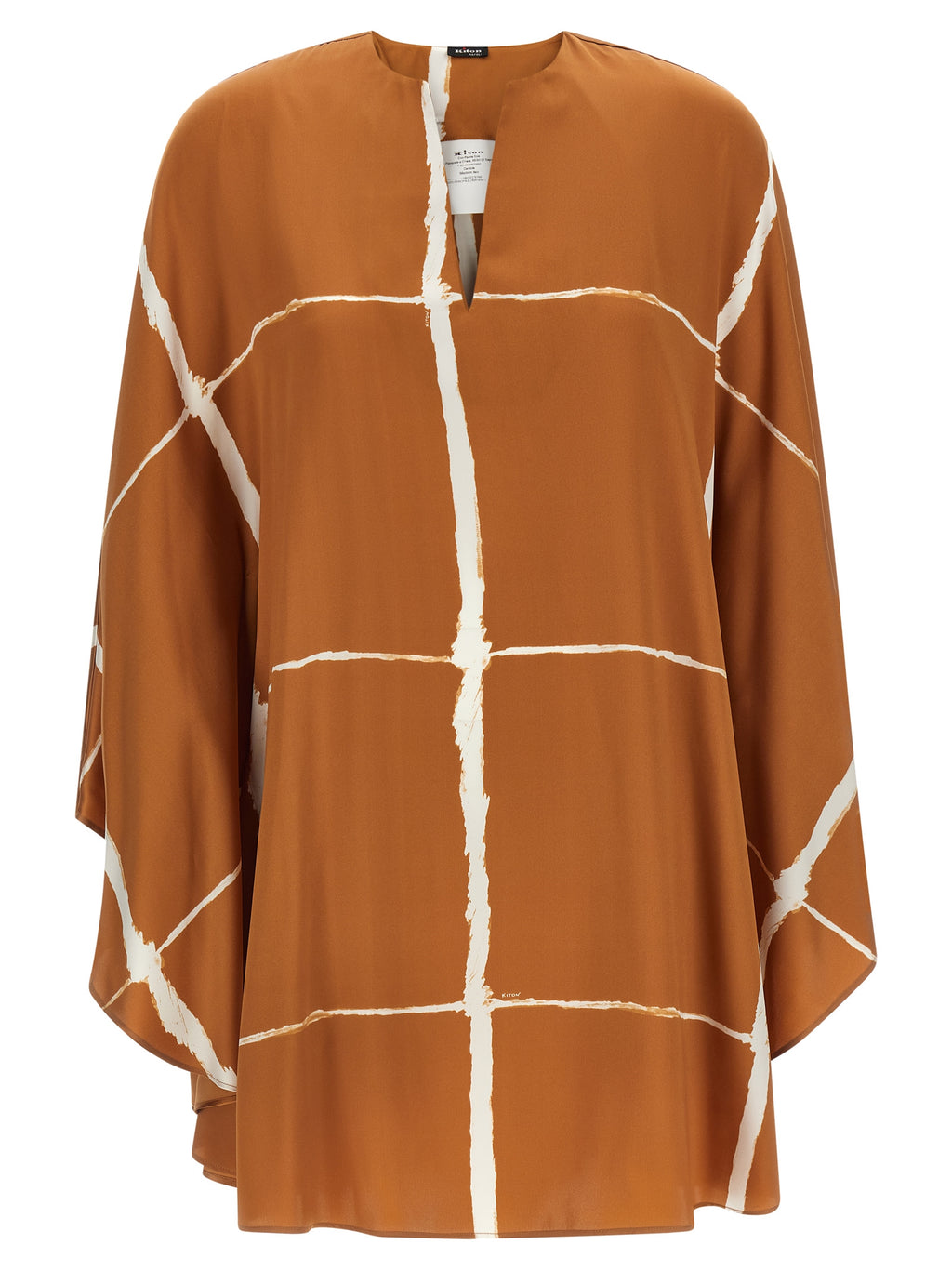 Kiton Brown Silk Blouse