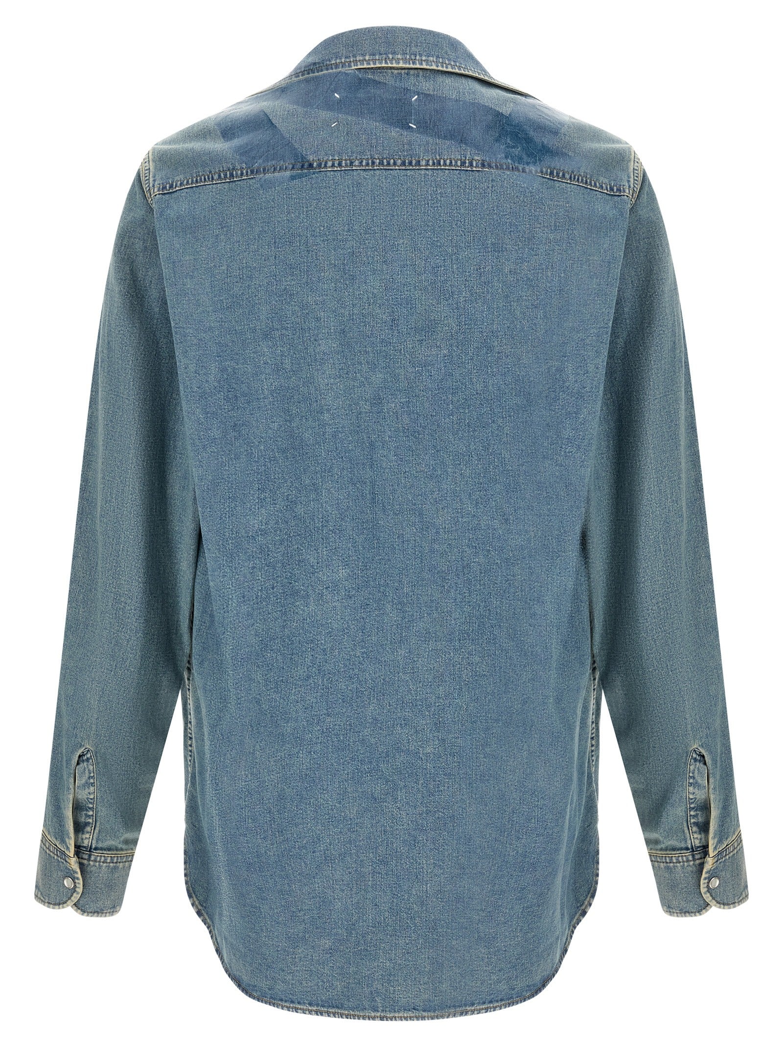 Maison Margiela Blue Cotton Blouse