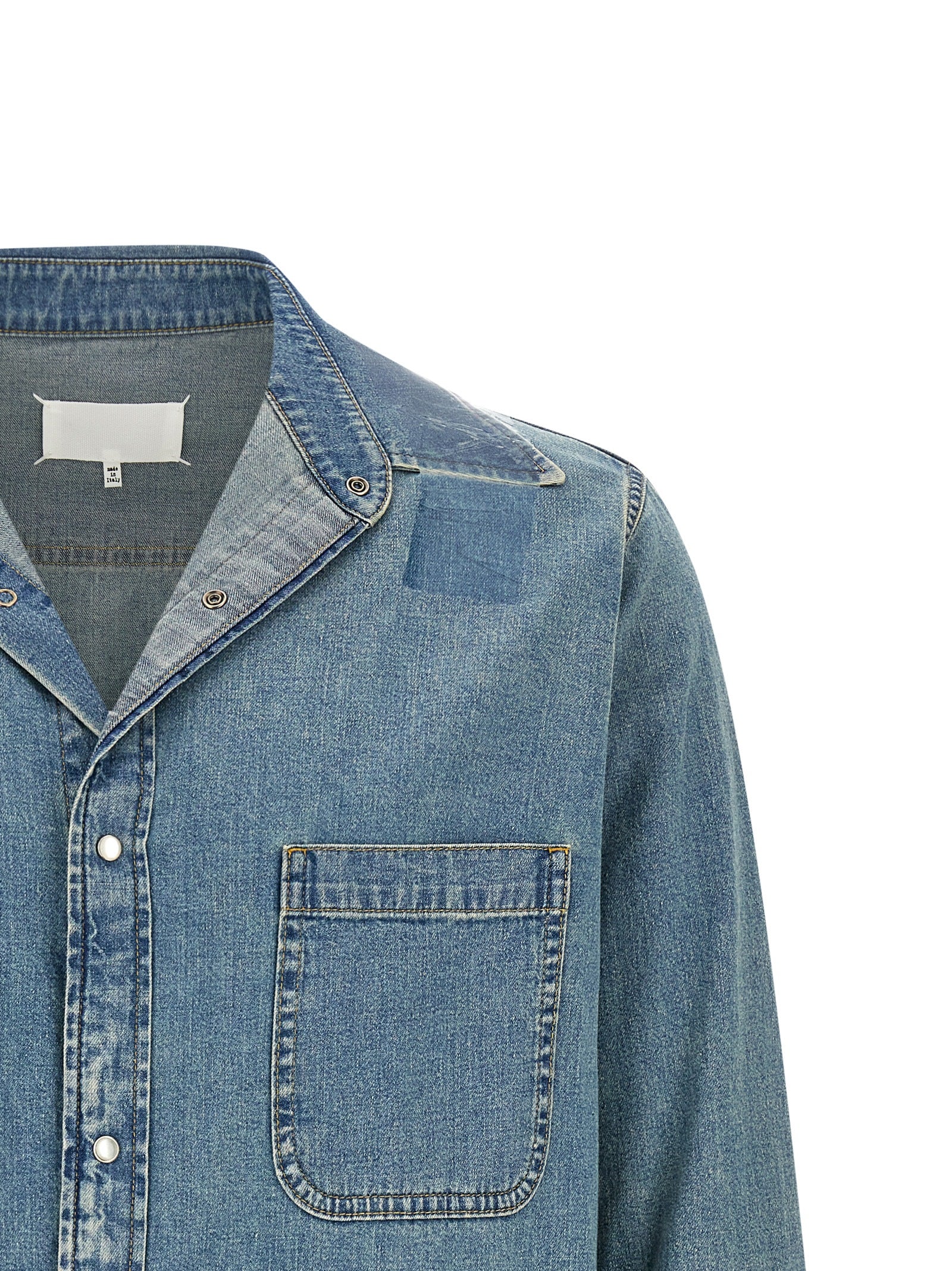 Maison Margiela Blue Cotton Blouse