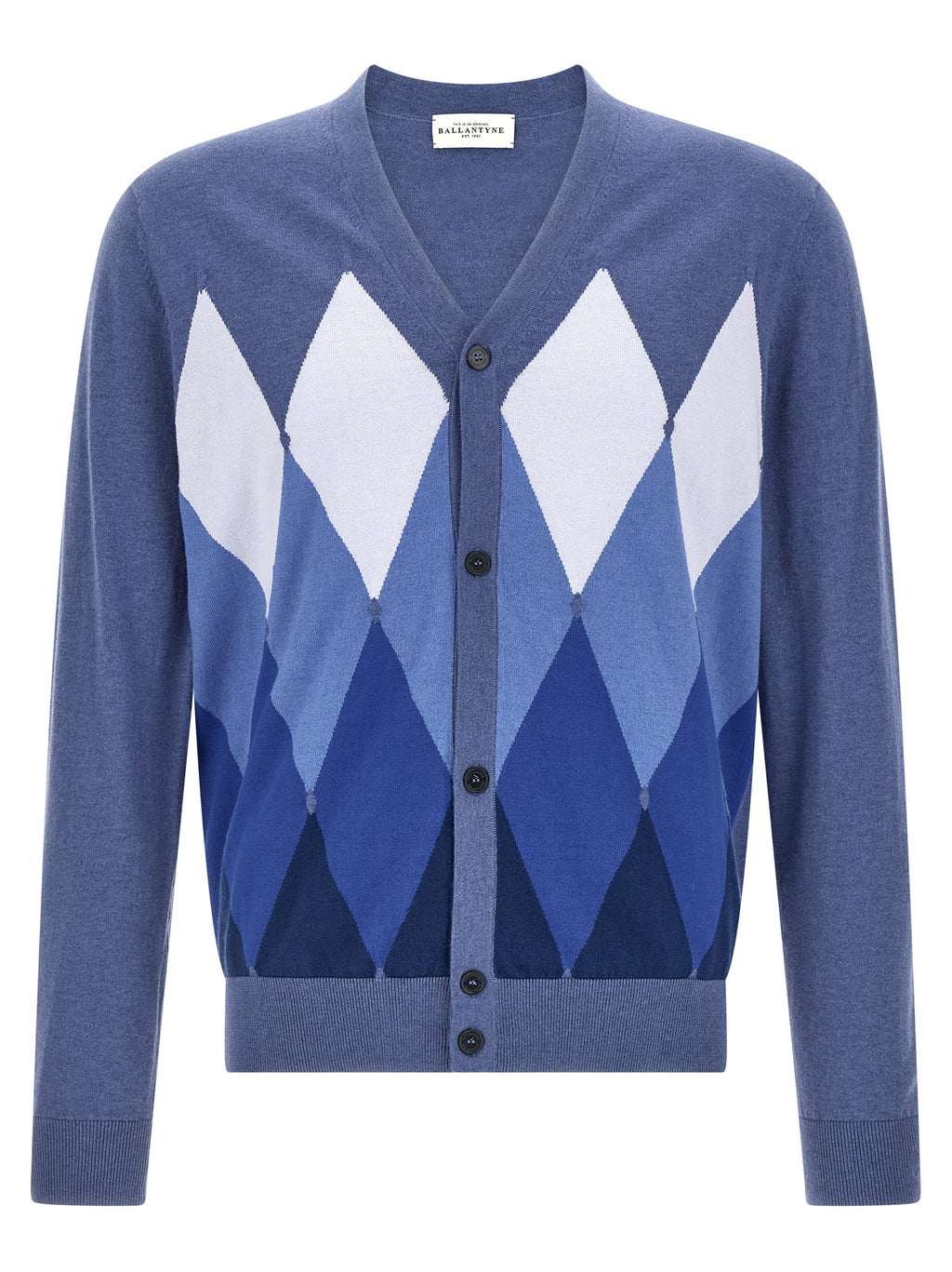 Ballantyne Blue Cotton Cardigan