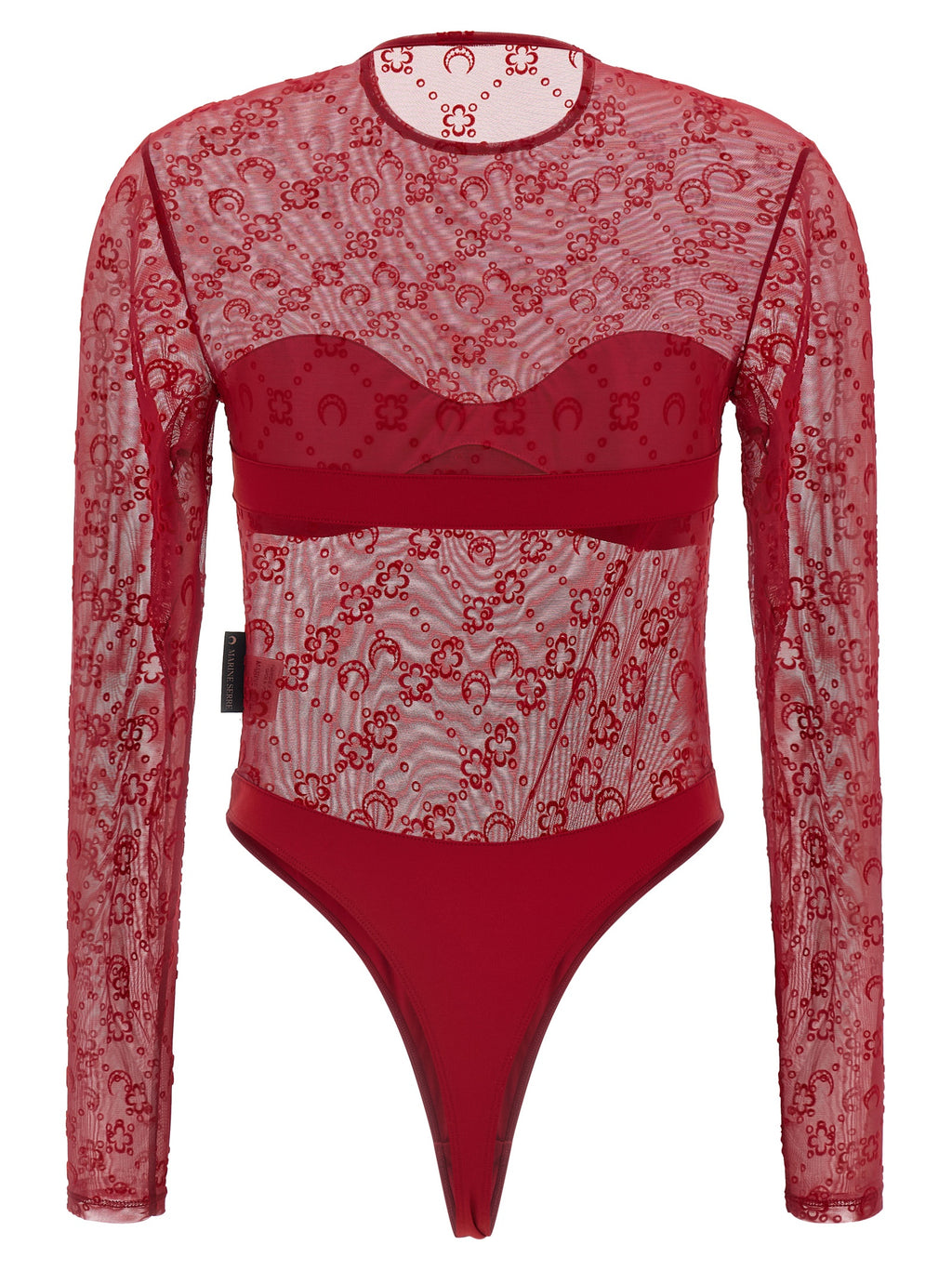 Marine Serre Multicolor Polyamide Bodysuit