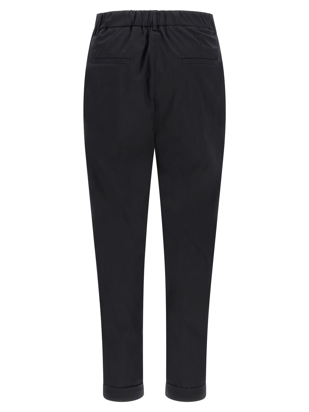 Kiton Black Cotton Casual Pants