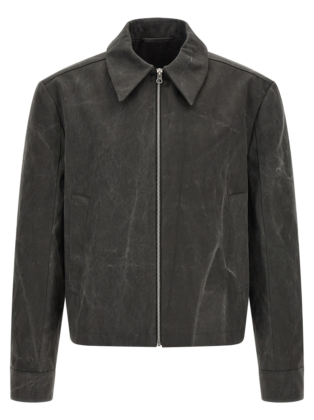 SÉFR Gray Cotton Full-Length Jacket
