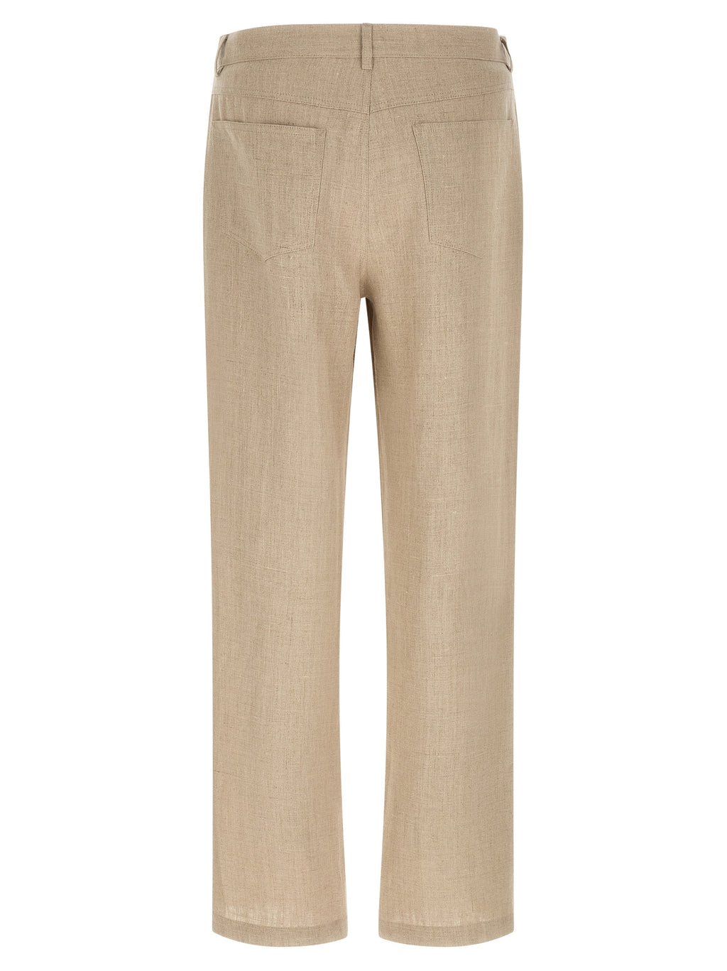 SÉFR Beige Linen Casual Pants